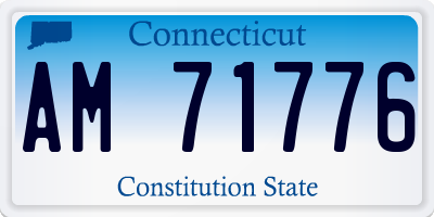 CT license plate AM71776