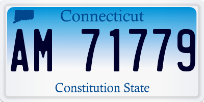 CT license plate AM71779