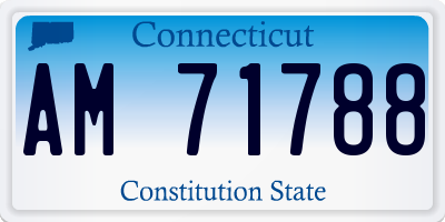 CT license plate AM71788