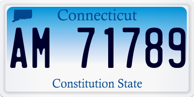 CT license plate AM71789