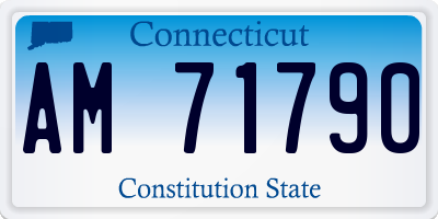 CT license plate AM71790