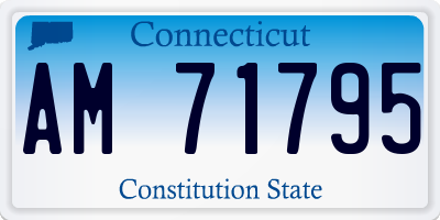 CT license plate AM71795