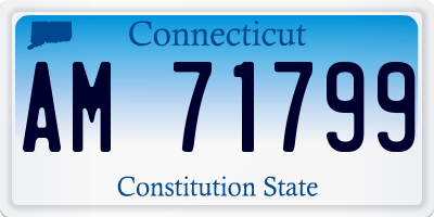 CT license plate AM71799