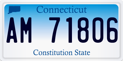 CT license plate AM71806