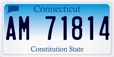 CT license plate AM71814