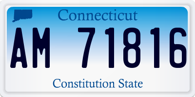 CT license plate AM71816
