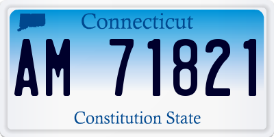 CT license plate AM71821