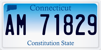 CT license plate AM71829