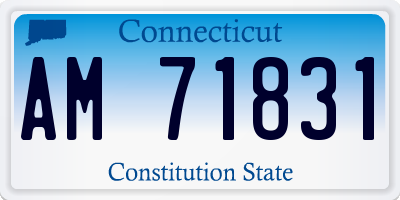 CT license plate AM71831