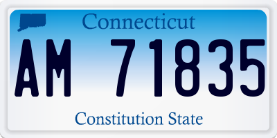 CT license plate AM71835