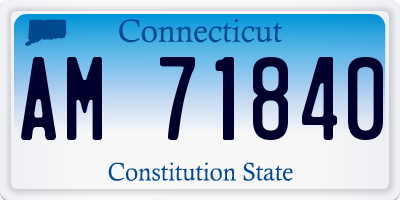 CT license plate AM71840