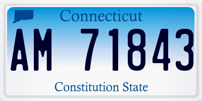 CT license plate AM71843