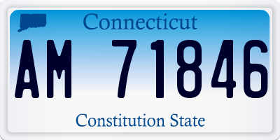 CT license plate AM71846