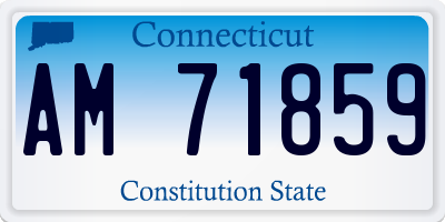 CT license plate AM71859