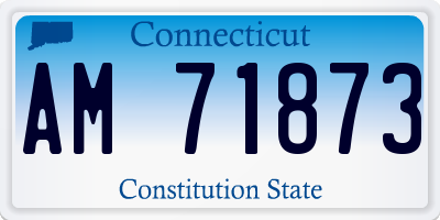 CT license plate AM71873