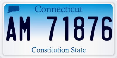 CT license plate AM71876