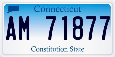 CT license plate AM71877