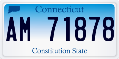 CT license plate AM71878