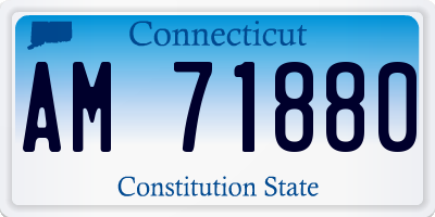 CT license plate AM71880