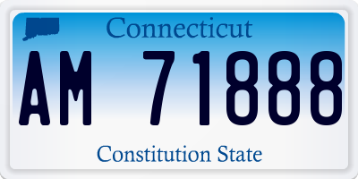 CT license plate AM71888