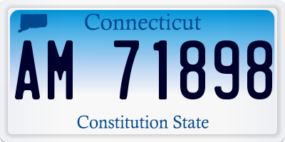CT license plate AM71898