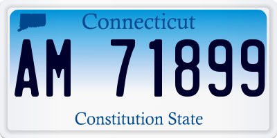 CT license plate AM71899