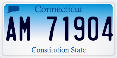 CT license plate AM71904