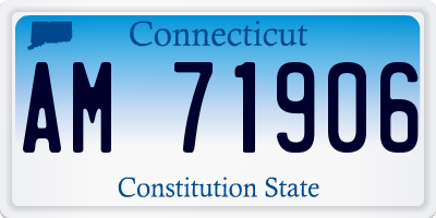 CT license plate AM71906