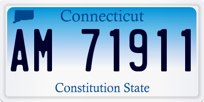 CT license plate AM71911