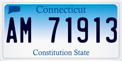 CT license plate AM71913