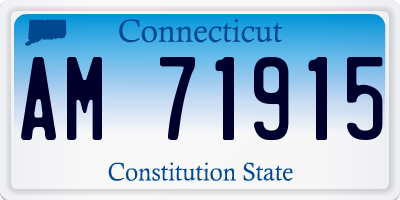 CT license plate AM71915