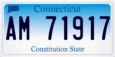 CT license plate AM71917