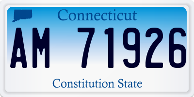 CT license plate AM71926