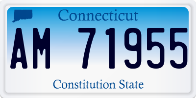 CT license plate AM71955