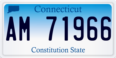 CT license plate AM71966