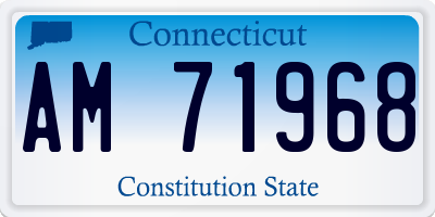 CT license plate AM71968