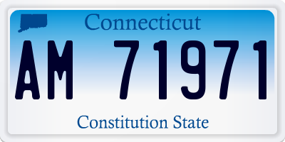 CT license plate AM71971