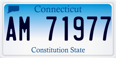CT license plate AM71977