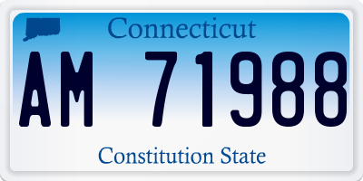 CT license plate AM71988