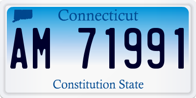 CT license plate AM71991