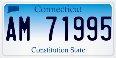 CT license plate AM71995