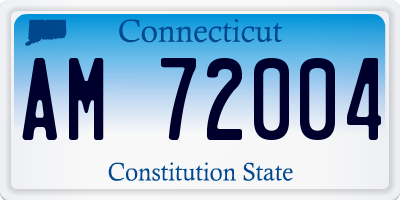 CT license plate AM72004