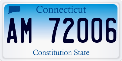 CT license plate AM72006