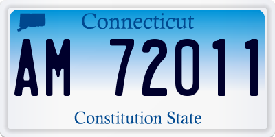 CT license plate AM72011