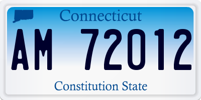 CT license plate AM72012