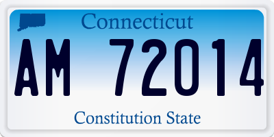 CT license plate AM72014