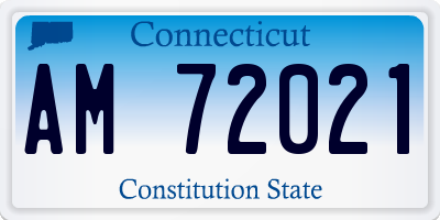 CT license plate AM72021