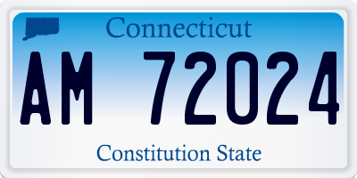 CT license plate AM72024