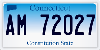 CT license plate AM72027