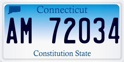 CT license plate AM72034